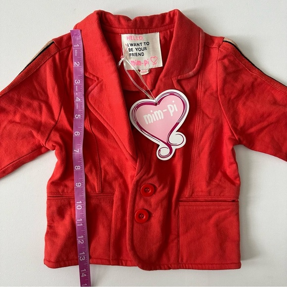 Mim-pi Orange Blazer Size 104 (4 years) Girls - Picture 10 of 11